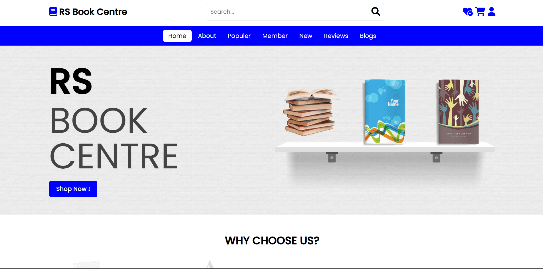 R-S Book Centre – E-Commerce Frontend Platform